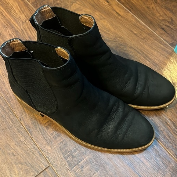 Nordstrom's Caslon Genuine Leather Ankle Boots w/Square Wood Heel Sz. 61/2. - Picture 8 of 10